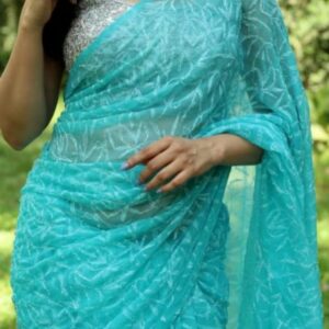 Tepchi Chiffon Saree from Lucknow: A Chikankari Elegance