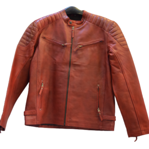 Men's D-Pattern Leather Jacket