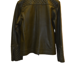 Ladies High Neck Leather Jacket