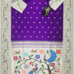 Peacock Parrot Brocade Paithani: Premium Saree from Yeola
