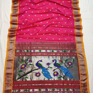 Yeola Paithani Pure Silk Saree with Fancy Pallu
