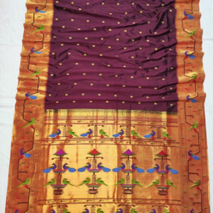 Premium Pure Silk Paithani Saree : Designed Border