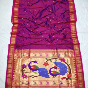 Yeola Paithani Pure Silk Saree with Peacock