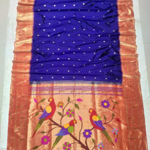Premium Paithani Saree with Triple Munia Pallu & Border