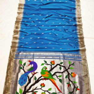 Premium Paithani Saree with Peacock-Parrot Pallu