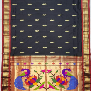 Yeola Paithani Saree : Twin Peacock Pallu
