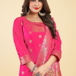 Heritage Redefined : Hina Paithani Soft Silk Suit
