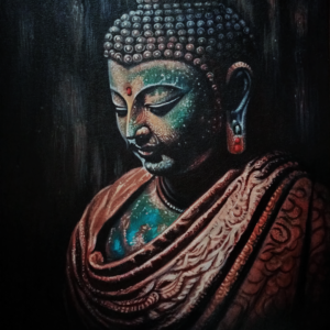 Acrylic Painting of Lord Buddha : The Eternal Peace
