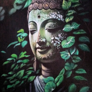 Acrylic Painting of Lord Buddha : Radiating Eternal Peace