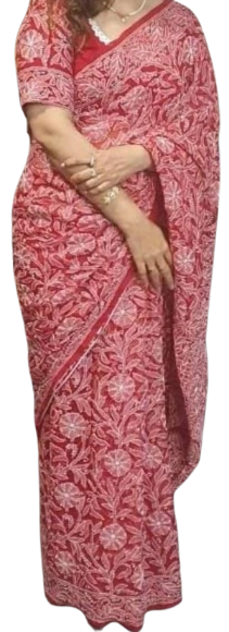 Chiffon Silk Jaal Saree