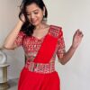 Faux Georgette Palazzo-Choli Set