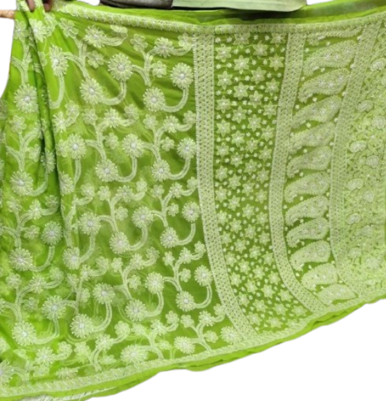 Chiffon Silk Jaal Saree