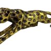 Metal Craft Running Leopard Statue
