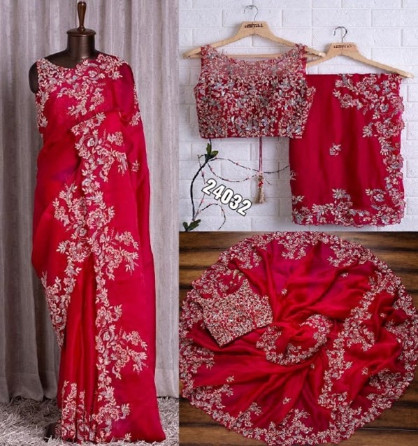 Kasturi Silk Georgette Saree