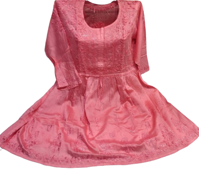 Chanderi Silk Short Kurti