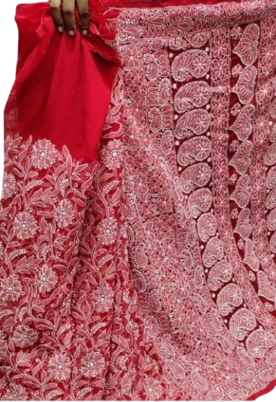 Chiffon Silk Jaal Saree