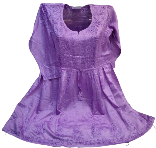 Chanderi Silk Short Kurti