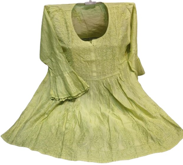 Chanderi Silk Short Kurti