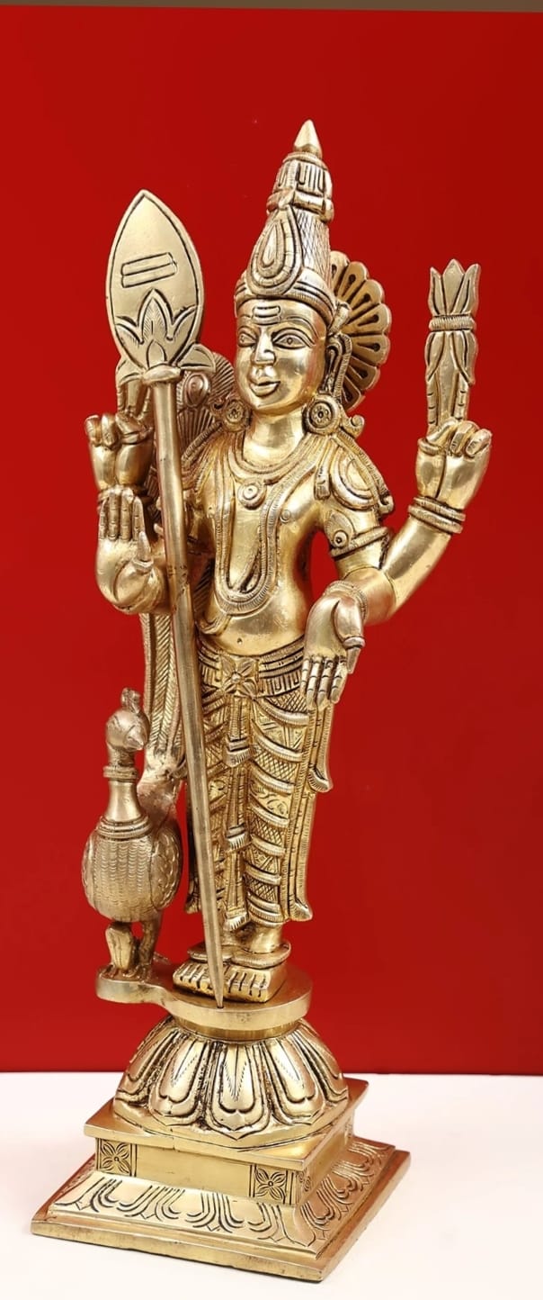 Brass Idol of Lord Murugan