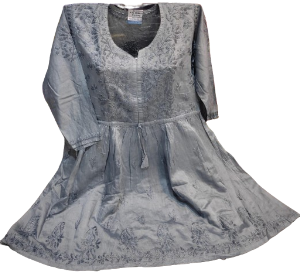 Chanderi Silk Short Kurti