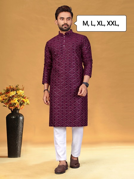 Men’s Embroidered Ethnic Kurta