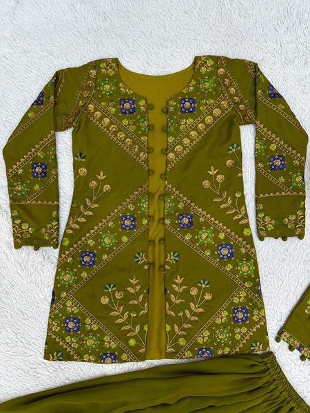Georgette Palazzo Koti/Jacket set