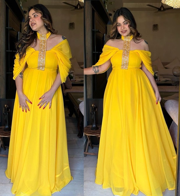 Georgette Radiant Padded Gown