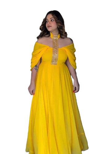 Georgette Radiant Padded Gown