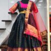 Zigzag Pattu Gown