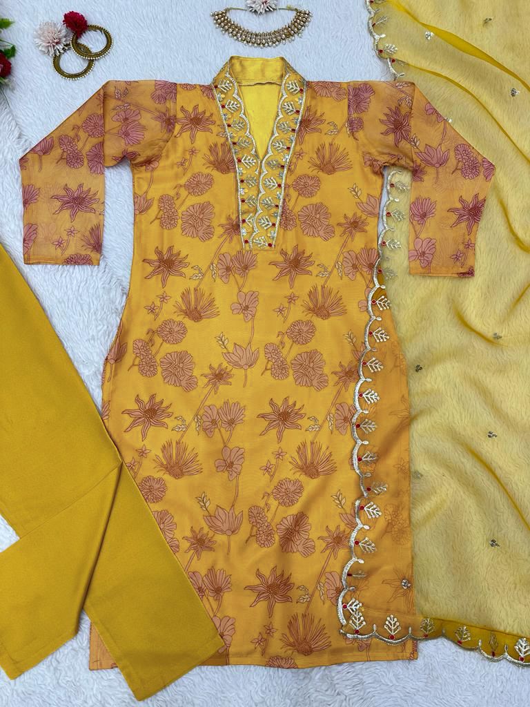 Tabby Organza Kurta Set