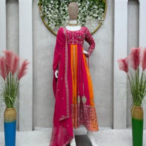 Faux Georgette Kurta with Sequin Magic