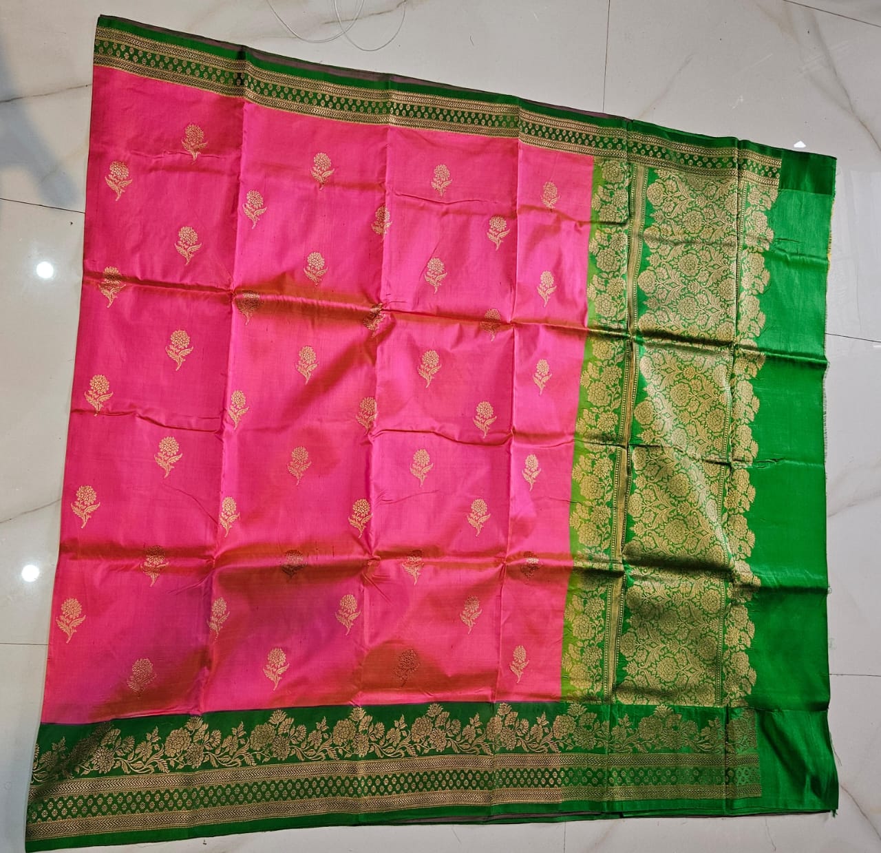 Varanasi Pure Silk Golden Zari Saree