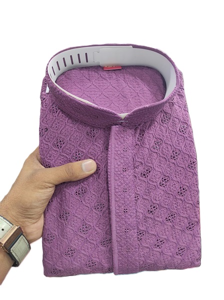 Men’s Kurta with Lucknowi Embroidery