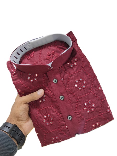 Men’s Kurta with Mirror Work