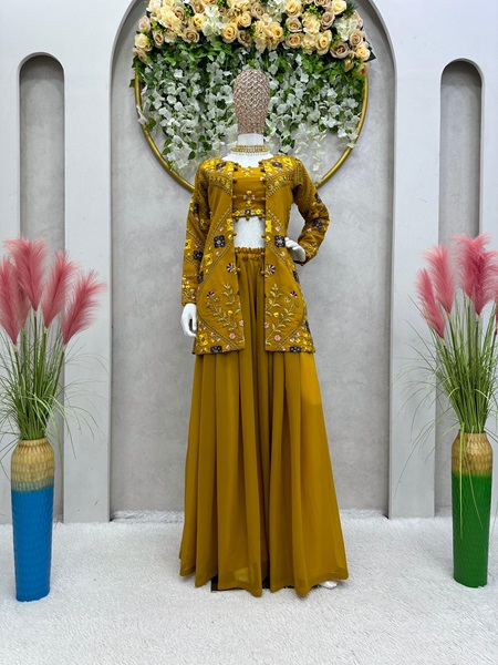 Georgette Palazzo Koti/Jacket set