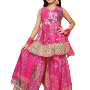 Designer Top and Sarara with Embroidery