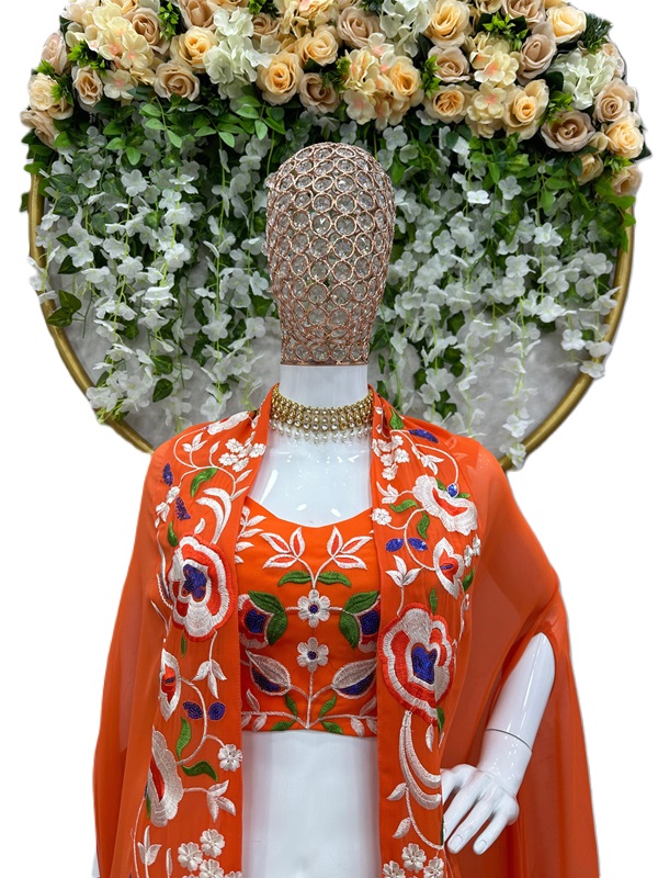 Faux Georgette Shrug and Western Set