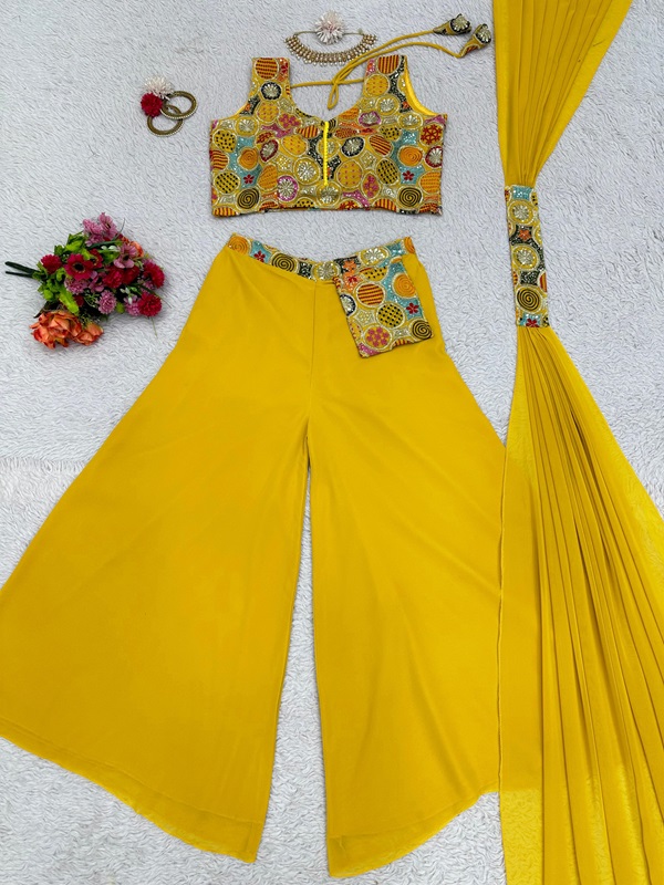 Palazzo Blouse Dupatta Sequin Magic