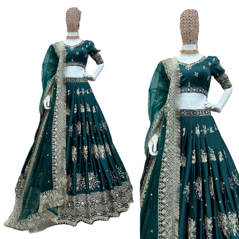 Japan Satin Lehenga Choli & Net Dupatta