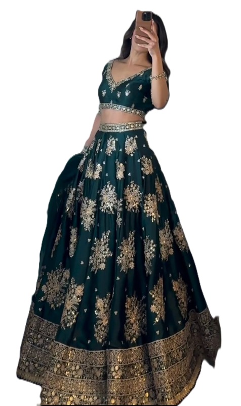 Japan Satin Lehenga Choli & Net Dupatta
