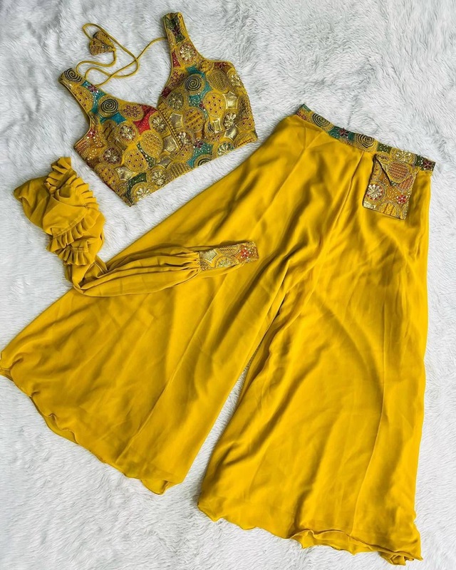 Palazzo Blouse Dupatta Sequin Magic