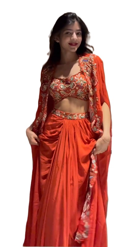 Faux Georgette Shrug and Western Set