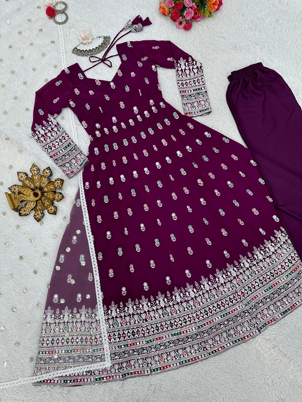 Faux Georgette Designer Suit