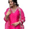 Rose Pink Chanderi Silk Suit