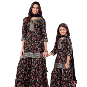 Embroidered Party Wear Top & Sarara