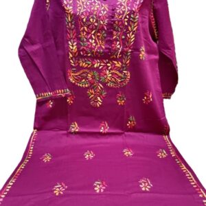 Hand Embroidered Multi Dhaga Cotton Kurti