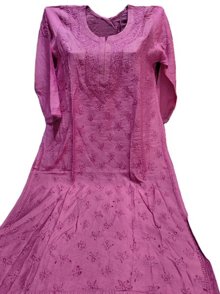 Chikankari Pure Chanderi Silk