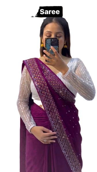 Faux Georgette Designer Saree