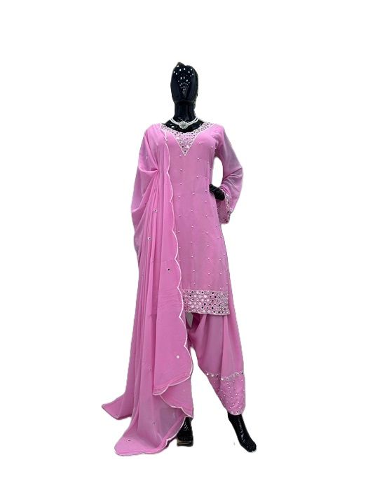 Real Mirror and Moti Georgette Suit