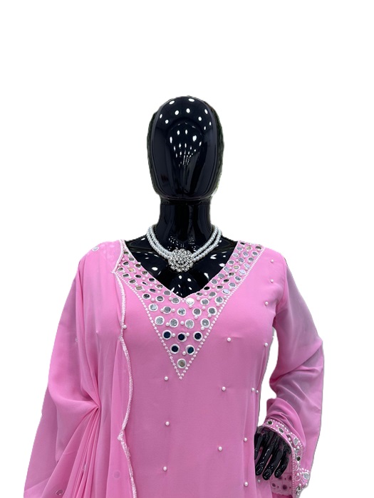 Real Mirror and Moti Georgette Suit